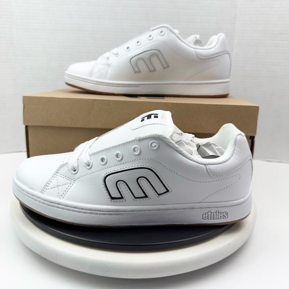 Etnies Callicut Mens Size 9 Retro 2003 White Skateboard Sneakers Skater Shoes